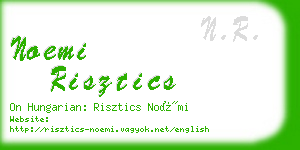 noemi risztics business card